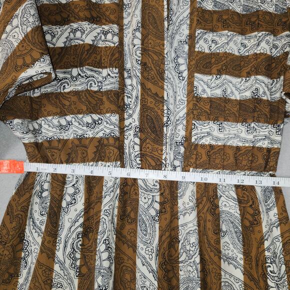 Vtg Marina de Rosa Women M Silk Blend Dress Paisley Acadamia Career Lightweight - Picture 14 of 16